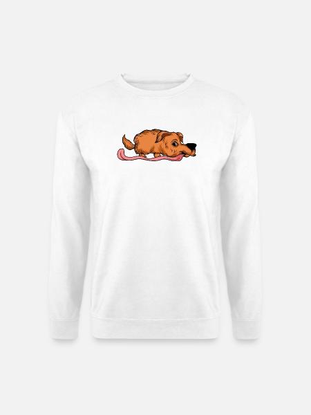 Orange Schweinezunge Zeichentrick-Tee - Unisex Pullover - Weiß
