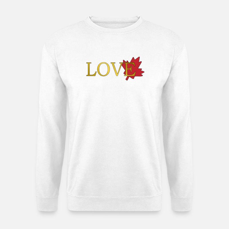 Amour Feuille d'érable du canada - Sweat-shirt Unisexe - blanc