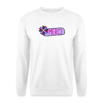 MAÎTRESSE. MAITRE. MERCI. MERCI MAÎTRESSE - Sweat-shirt Unisexe - blanc - Devant
