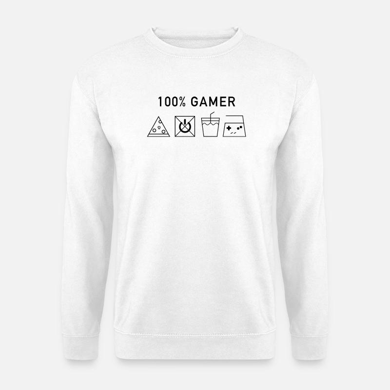 100 Gamer Black Version - Unisex Sweatshirt - white