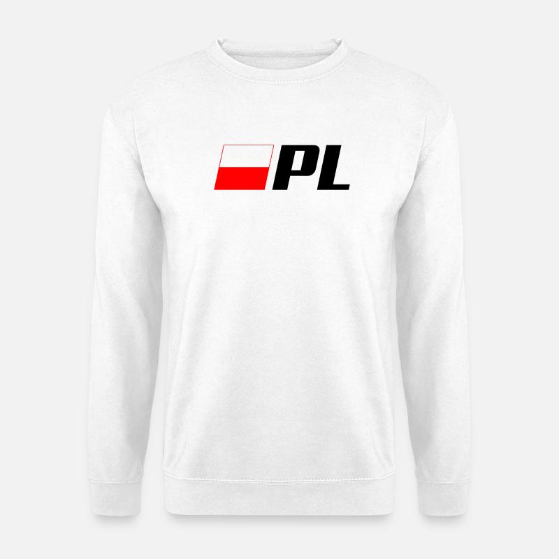 Polnische Flagge Patriotische PL - Unisex Pullover - Weiß