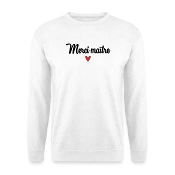 MASTER. MASTER. THANK YOU. THANK YOU, MASTER. MASTER - Unisex Sweatshirt - white - Front