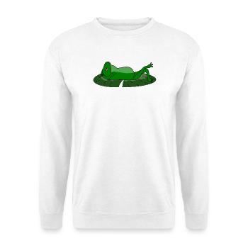 Grenouille Crapaud Crapaud froid - Sweat-shirt Unisexe - blanc - Devant