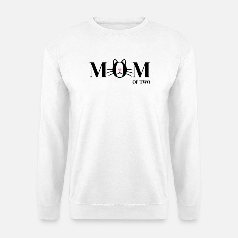 Cat Mom of two - Unisex Pullover - Weiß