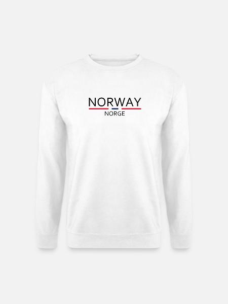 Norway - Norge - Norwegen - Flagge - Skandinavien - Unisex Pullover - Weiß