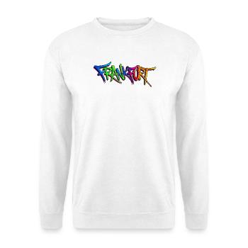 Graffiti-Style Frankfurt Stadtbild - Unisex Pullover - Weiß - Vorne