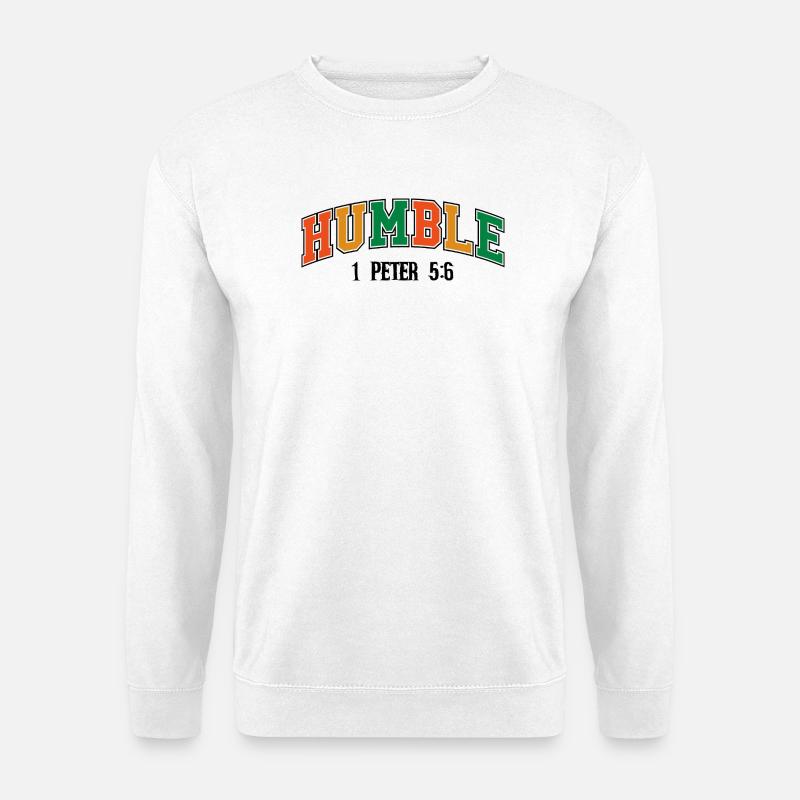 Humble Curved Rainbow Text - Unisex Sweatshirt - white