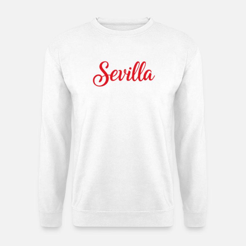 Sevilla Script Rot Pinsel - Unisex Pullover - Weiß