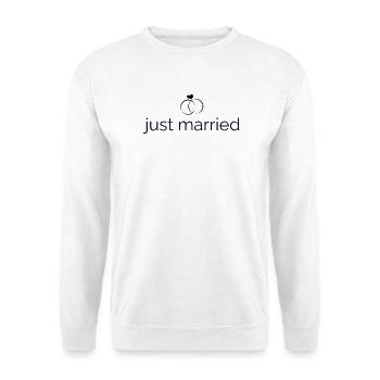 Juste marié - Alliances - Sweat-shirt Unisexe - blanc - Devant