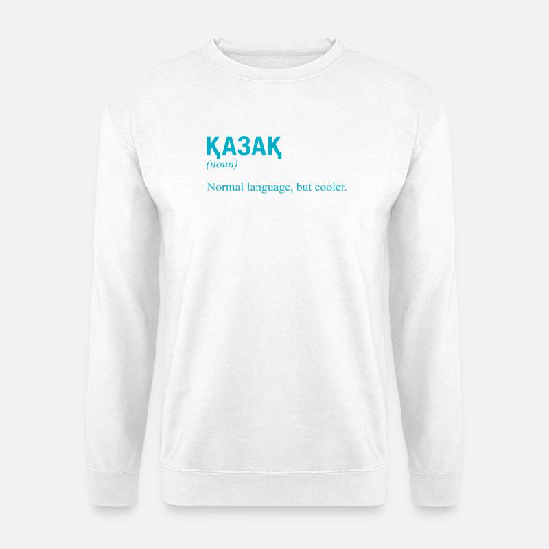Kazakh language Kasachstan - Unisex Pullover - Weiß