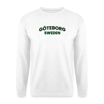Göteborg en contour vert - Sweat-shirt Unisexe - blanc - Devant