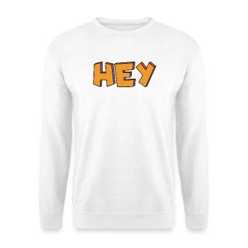 Hey 3D Retro in Orange - Unisex Sweatshirt - white - Front