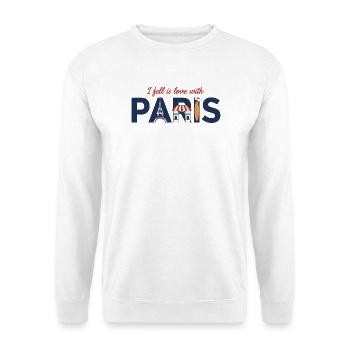 Paris Liebe – Eiffelturm & Baguette Design - Unisex Pullover - Weiß - Vorne