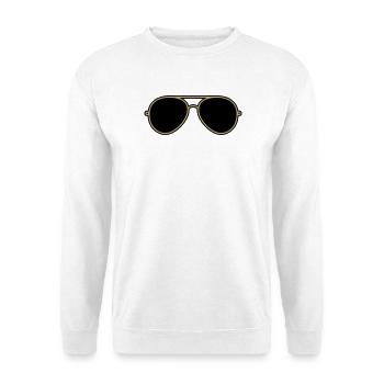 Iconic Gold & Black Aviator Goggles - Unisex Sweatshirt - white - Front
