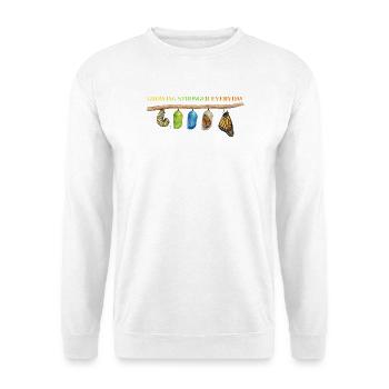 Inspiring butterfly fan graphic - Unisex Sweatshirt - white - Front