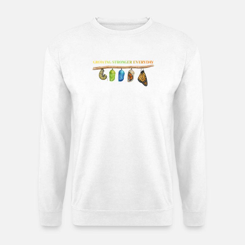 Inspirierende Schmetterlingsfan-Grafik - Unisex Pullover - Weiß