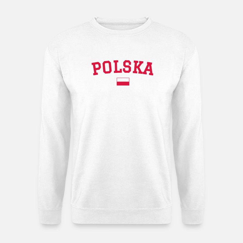 Drapeau polonais : Rouge - Sweat-shirt Unisexe - blanc