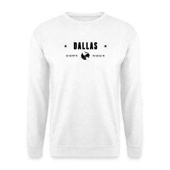 Dallas, Texas Koordinaten Planet Erde - Unisex Pullover - Weiß - Vorne