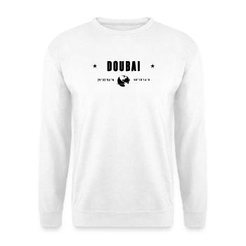 Dubai VAE Koordinaten Planet Erde - Unisex Pullover - Weiß - Vorne