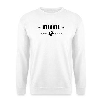 Atlanta Georgia Coordinates Planet Earth - Unisex Sweatshirt - white - Front