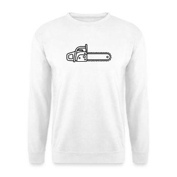 tronçonneuse - Sweat-shirt Unisexe - blanc - Devant