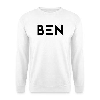 Vorname Ben - Unisex Pullover - Weiß - Vorne