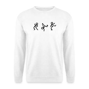 Bonshommes bâtons dansants - Sweat-shirt Unisexe - blanc - Devant