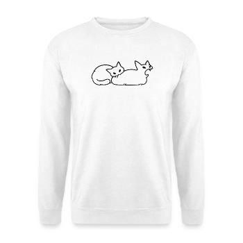 Amoureux des Chats Humour Chat Mignon Original - Unisex Sweatshirt - white - Front