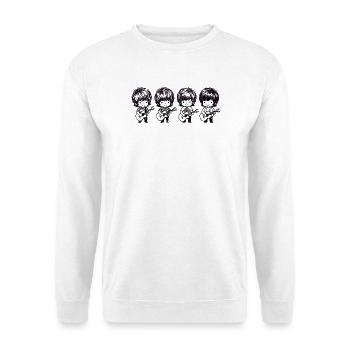 Die fabelhafte Vierband - Unisex Pullover - Weiß - Vorne - Alina (178cm) & Michal (187cm)