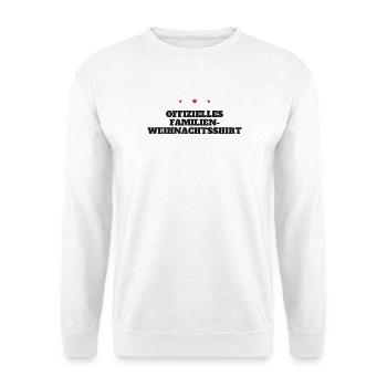Offizielles Familien-Weihnachtsshirt - Unisex Pullover - Weiß - Vorne - Alina (178cm) & Michal (187cm)