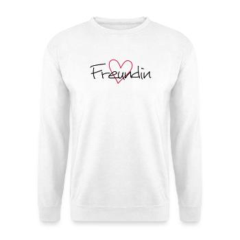 Freundin Herz Geschenk Geburtstag - Unisex Pullover - Weiß - Vorne