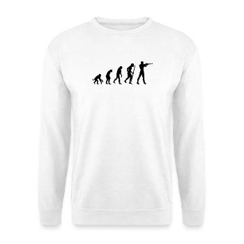 Evolution of shooting - Unisex Pullover - Weiß - Vorne