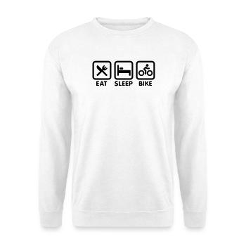 Eat sleep bike - Unisex Sweatshirt - white - Front
