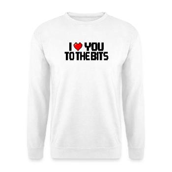 I love you to the bits - Unisex Sweatshirt - white - Front