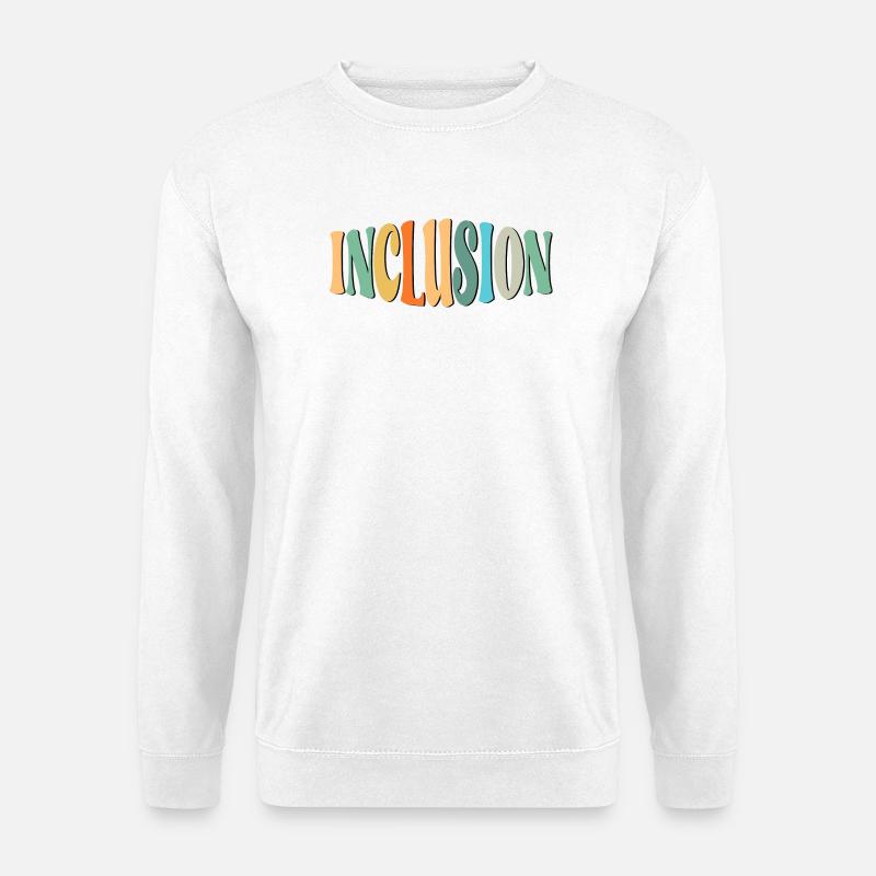 LETTRAGE D’INCLUSION - DIVERSITÉ - ÉGALITÉ - Sweat-shirt Unisexe - blanc