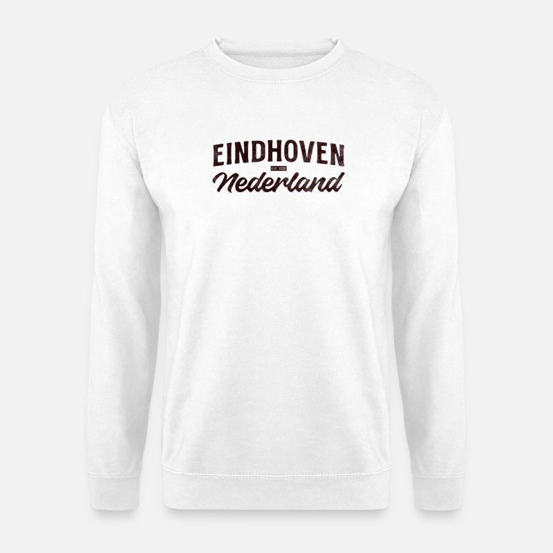 Eindhoven Nederland Script Logo - Sweat-shirt Unisexe - blanc