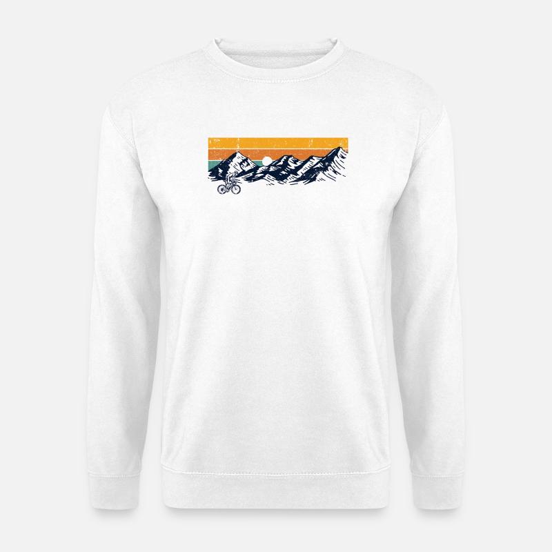 Sunset Ridge Mountainbiking - Unisex Pullover - Weiß