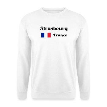 Straßburg Frankreich - Stilvolle Drucke - Unisex Pullover - Weiß - Vorne