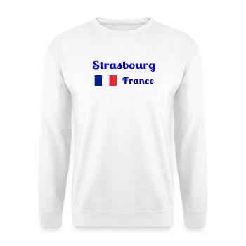 Straßburg Frankreich - Stilvolle Drucke - Unisex Pullover - Weiß - Vorne