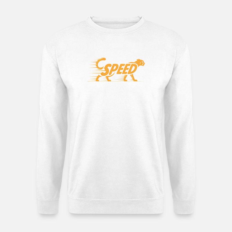 Cheetah Speed - Logo de chat cool - Sweat-shirt Unisexe - blanc