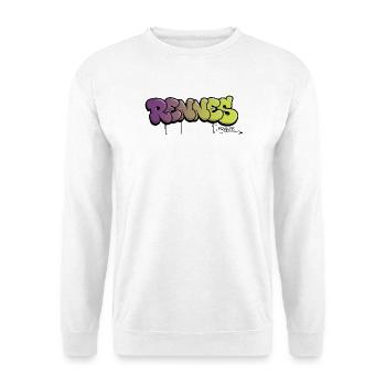 Rennes Graffiti Schriftzug mit Farbverlauf - Unisex Pullover - Weiß - Vorne