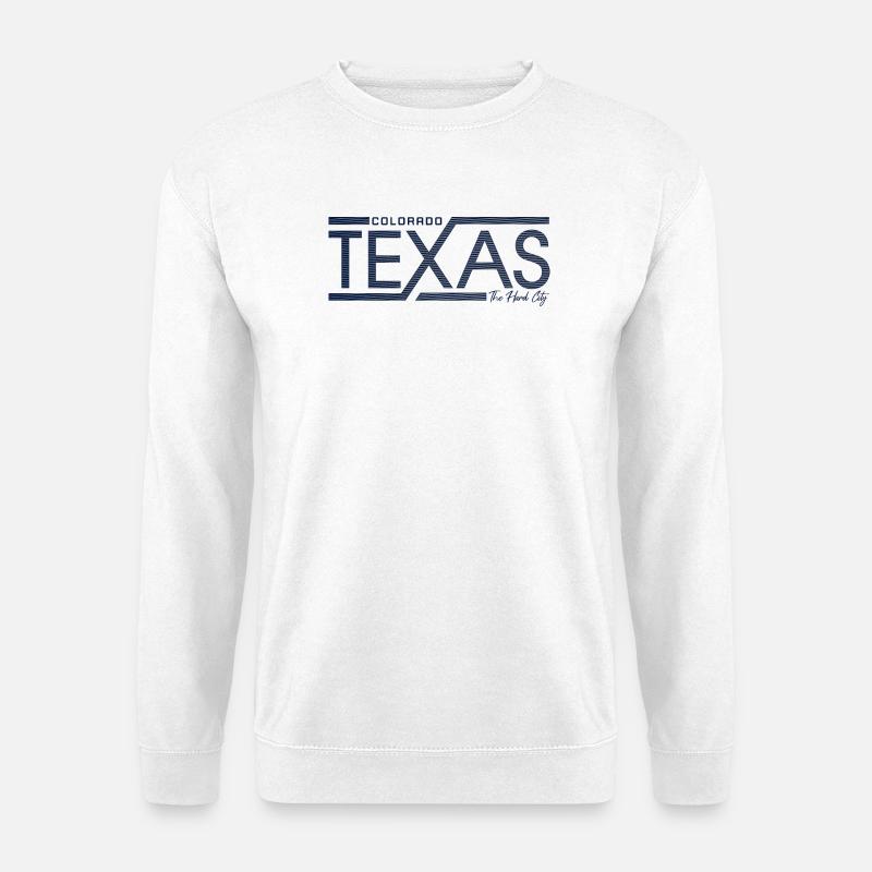 Texas Stripes Retro State Panel - Unisex Sweatshirt - white