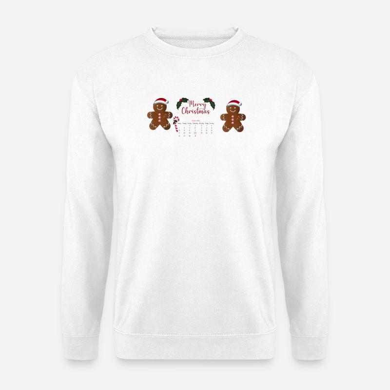 Merry Christmas Gingerbread Duo - Unisex Pullover - Weiß
