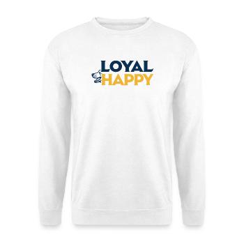 Loyal Happy Dog Emblem - Sweat-shirt Unisexe - blanc - Devant