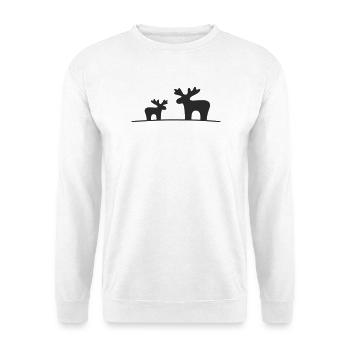 Moose Silhouette Forest - Unisex Sweatshirt - white - Front