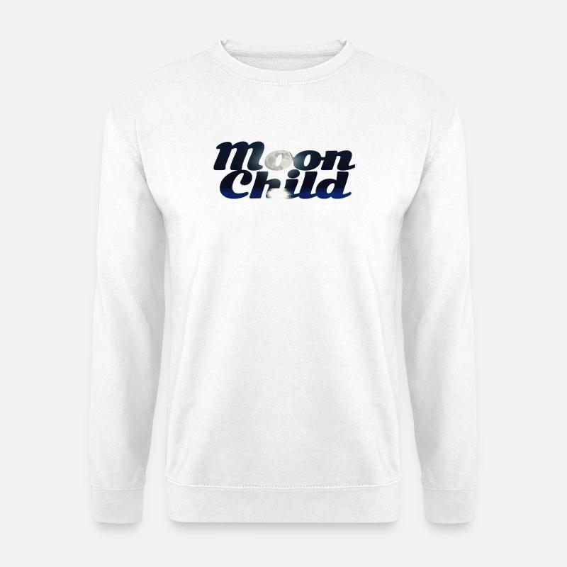 Mondkind-Silhouette-Design - Unisex Pullover - Weiß
