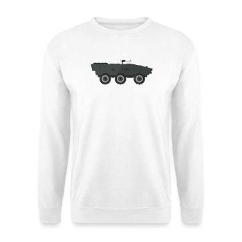 Military tank - Unisex Sweatshirt - white - Front