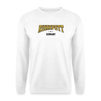 Ruhrpott Lettering Retro College Black Yellow - Unisex Sweatshirt - white - Front