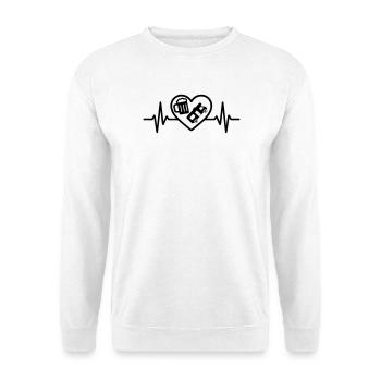 Humour de camping-car Heart Beer - Sweat-shirt Unisexe - blanc - Devant
