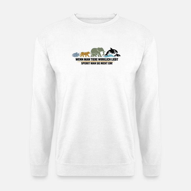 Freiheit statt Käfig - Unisex Pullover - Weiß